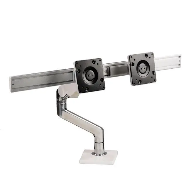 Alt view image 6 of 7 - Dual Dell Professional P2217H 22" IPS FHD Monitor & Adjustable Humanscale Stand