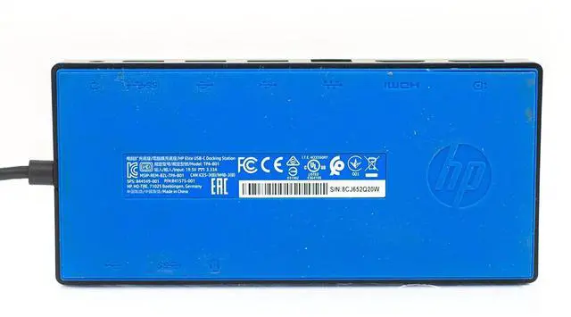 Alt view image 5 of 6 - HP Elite USB-C TPA-B01 Docking Station 65w USB 3.0 HDMI DP 841575-001 844549-001