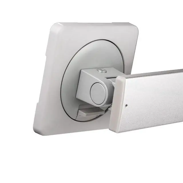 Alt view image 5 of 7 - Humanscale M8.1 Adjustable Dual Monitor Arm with Crossbar Clamp Mount M81CMWB2B