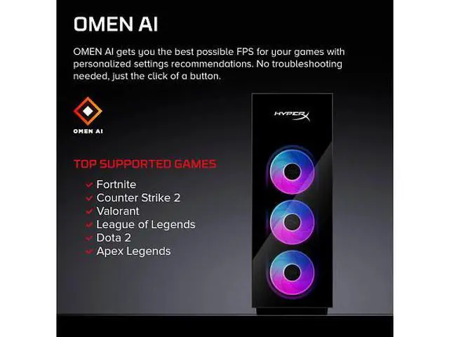 Alt view image 5 of 7 - HyperX HyperX OMEN MAX Desktop Intel Core Ultra 9, 64 GB;2 TB SSD Windows 11
