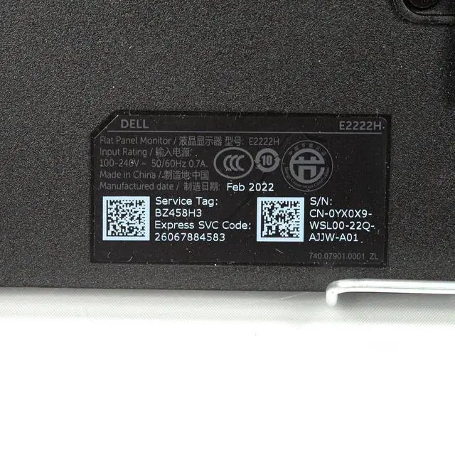 Alt view image 4 of 6 - Dell E2222H 22" Widescreen FHD 1920x1080 LED LCD Monitor ONLY VGA DP Grade B