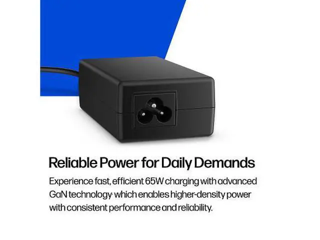 Alt view image 3 of 7 - HP 65W GaN USB-C LC Power Adapter