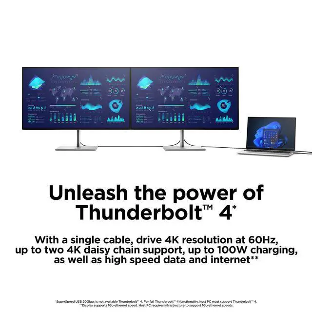 Alt view image 7 of 7 - HP E32k G5 4K USB-C Monitor 31.5" 4K UHD (3840 x 2160) 30-60 Hz