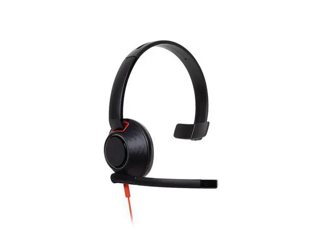 Alt view image 3 of 7 - Poly Blackwire 5210 Monaural USB-C Headset +3.5mm Plug +USB-C/A Adapter