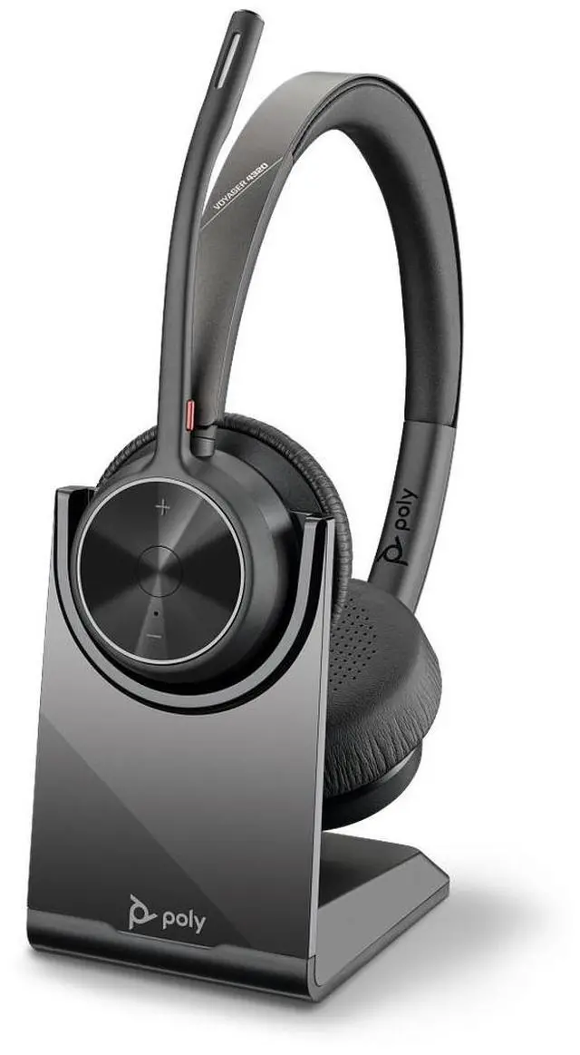 Main image of Poly Voyager 4320 UC Stereo USB-A Headset +BT700 USB-A Adapter +Charging Stand
