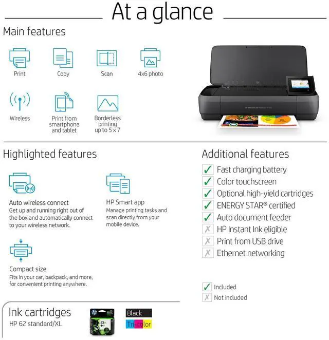 Alt view image 5 of 7 - HP OfficeJet 250 Mobile All-in-One Printer | Mobile Print, Scan, Copy | CZ992A