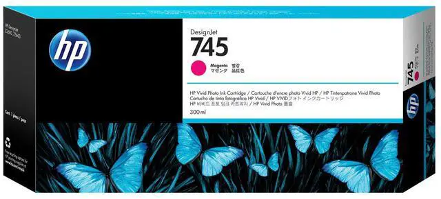Main image of HP 745 300-ml DesignJet Magenta Ink Cartridge, F9K01A