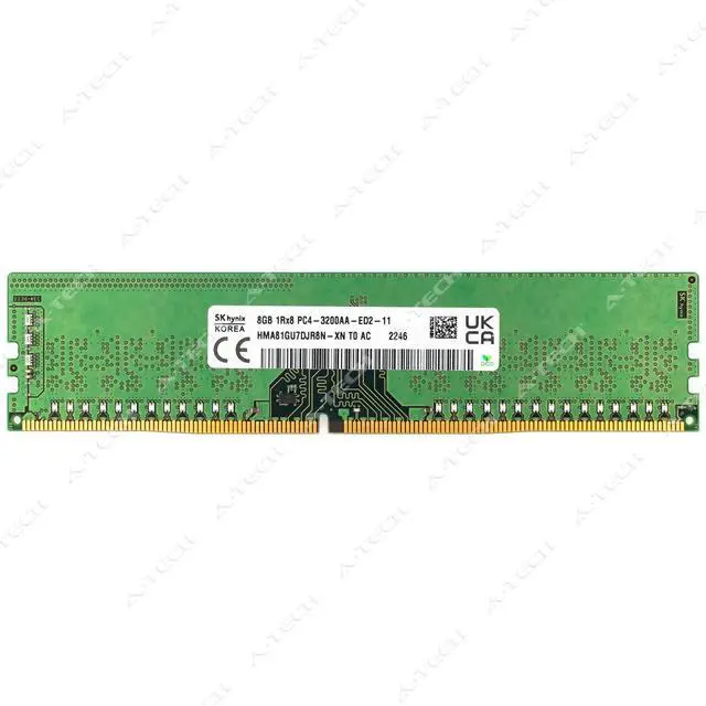 Main image of (NOT FOR HOME PC!) Hynix 8GB DDR4-3200 PC4-25600 1Rx8 ECC UDIMM Server Memory RAM HMA81GU7DJR8N-XN