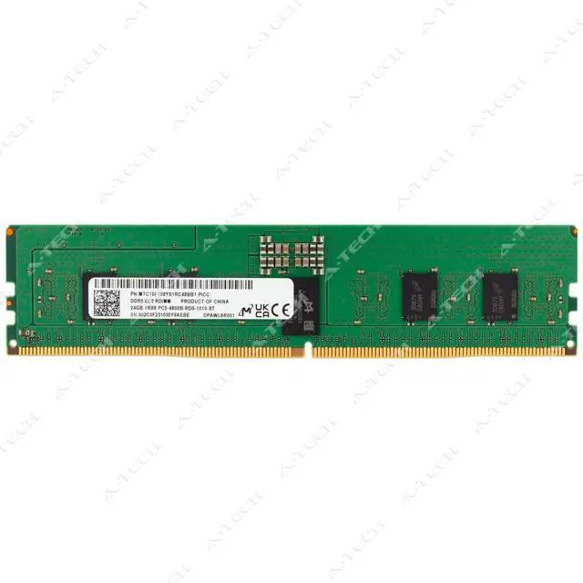 Main image of Micron 24GB DDR5-4800 PC5-38400 EC8 RDIMM Server Memory RAM MTC10F108YS1RC48BB1