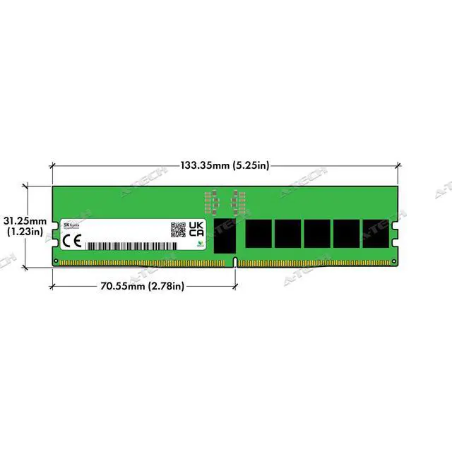 Alt view image 2 of 3 - (NOT FOR HOME PC!) Hynix 32GB 1Rx4 PC5-4800 EC8 RDIMM DDR5-38400 ECC Registered Server Memory RAM