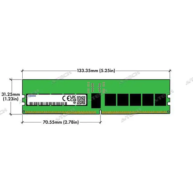 Alt view image 3 of 4 - (NOT FOR HOME PC!) Samsung 32GB DDR5 EC8 REG M321R4GA0BB0-CQK M321R4GA0BB0-CQKDG Server Memory RAM
