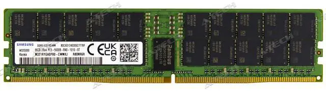 Main image of Samsung 96GB DDR5-5600 PC5-44800 EC8 RDIMM Server Memory RAM (M321RYGA0PB0-CWM)