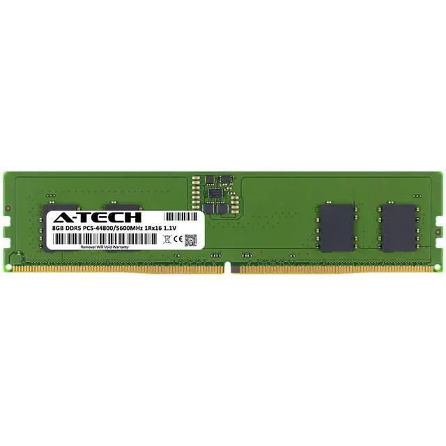 Alt view image 2 of 7 - 8GB DDR5 PC5-44800 DIMM (Replacement for Micron MTC4C10163S1UC56BD1) Memory RAM