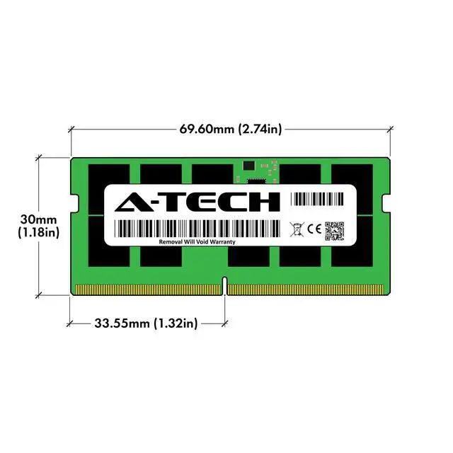 Alt view image 3 of 6 - (NOT FOR HOME PC!) 32GB PC5-44800 ECC SODIMM Replacement for Micron MTC16C2085S1SC56BD1 Memory RAM