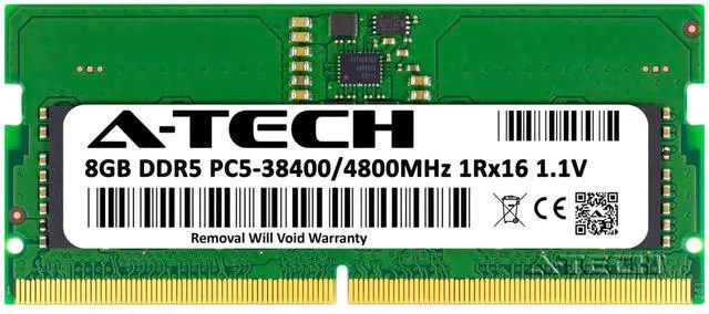 Alt view image 2 of 7 - 8GB DDR5 PC5-38400 SODIMM (Replacement for Adata AD5S48008G4-BSSB) Memory RAM