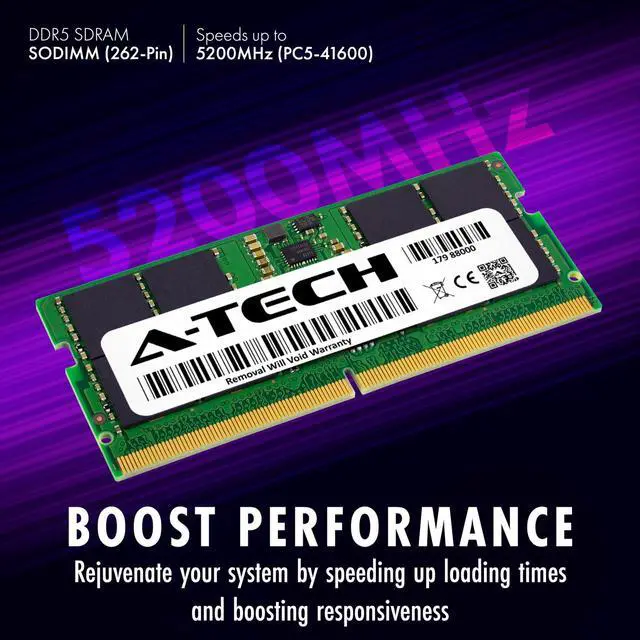 Alt view image 4 of 7 - 16GB DDR5 PC5-41600 SODIMM (Replacement for Crucial CT16G52C42S5) Memory RAM