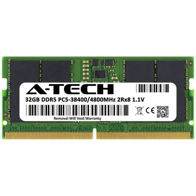 Alt view image 2 of 7 - 32GB PC5-38400 SODIMM (Replacement for TeamGroup TED532G4800C40D-SBK) Memory RAM