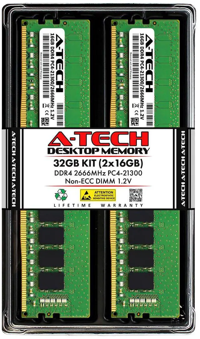 Main image of 32GB 2x16GB DDR4-2666 MSI B250M PRO-VD B350 TOMAHAWK B360 GAMING PLUS Memory RAM