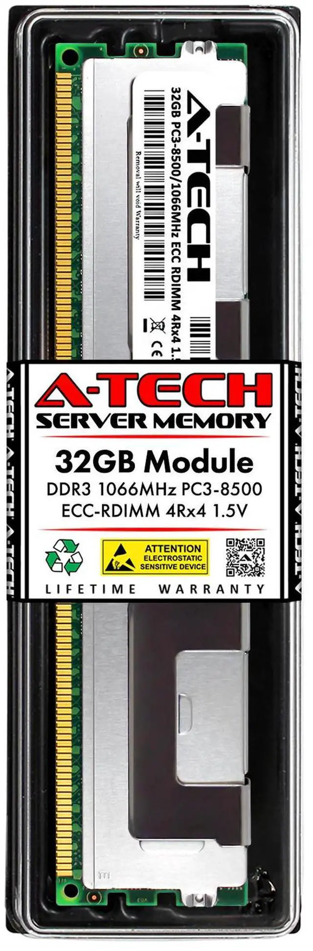 Main image of 32GB 4Rx4 PC3-8500R RDIMM Dell Precision R7610 T7600 T7610 Memory RAM