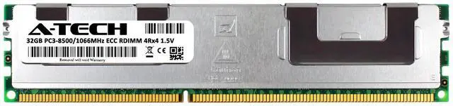 Alt view image 2 of 3 - 32GB 4Rx4 PC3-8500R RDIMM Dell Precision R7610 T7600 T7610 Memory RAM