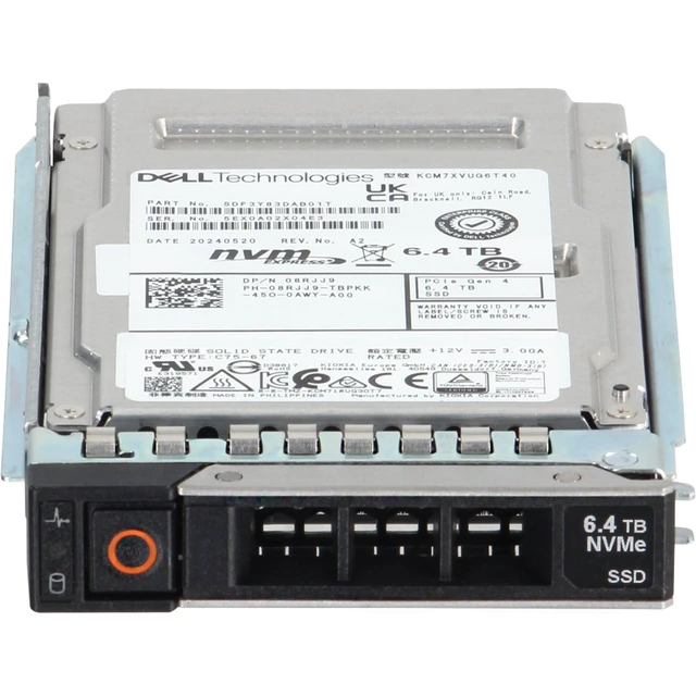 Alt view image 2 of 5 - 8RJJ9-CD1 Dell 6.4TB Enterprise NVMe Gen4 MU TLC 2.5 SSD CM7-V