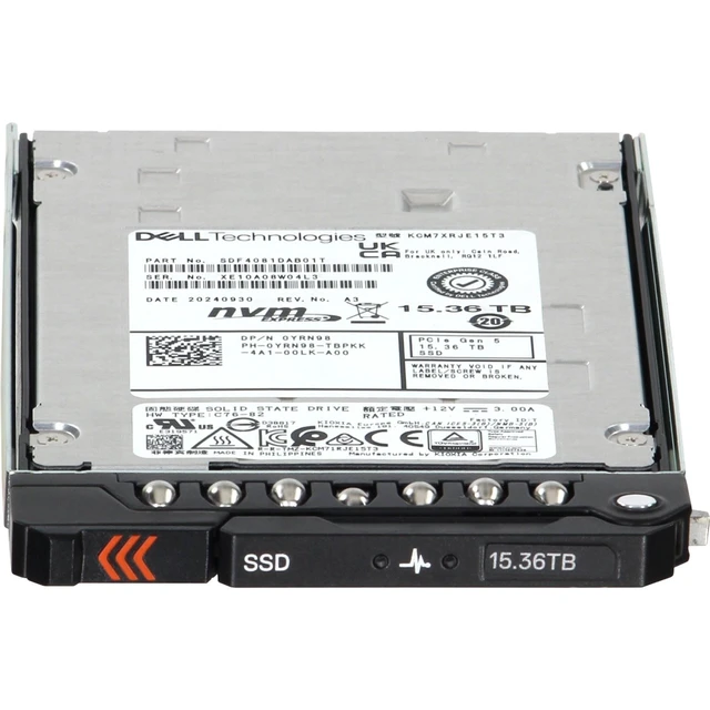 Alt view image 2 of 5 - YRN98-CD1 Dell 15.36TB Enterprise NVMe Gen5 RI TLC E3.S SSD CM7-R