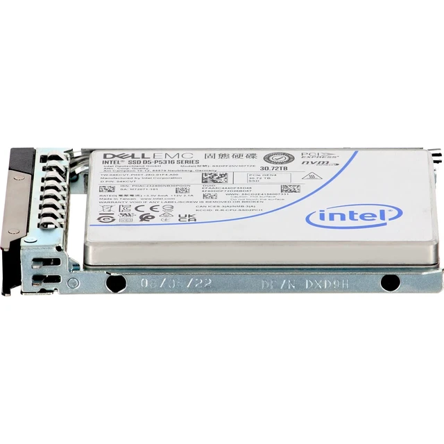 Alt view image 3 of 5 - 4KCVT-CDN Dell 30.72TB Enterprise NVMe Gen4 VRI QLC 2.5 SSD P5316