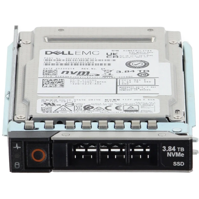 Alt view image 2 of 5 - 7YDNG-CDN Dell 3.84TB Enterprise NVMe Gen4 RI SED FIPS TLC 2.5 SSD CM6-R