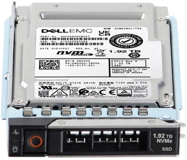 Alt view image 2 of 5 - N0VK0-CD1 Dell 1.92TB Enterprise NVMe Gen4 RI TLC 2.5 SSD CM6-R