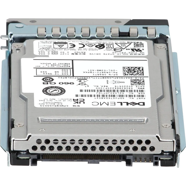 Alt view image 4 of 5 - (NOT FOR HOME PC!) R9RTY-CP1 Dell 960GB 12/24Gbps SAS RI TLC SED FIPS 2.5 SSD KPM6WRUG960G CPO