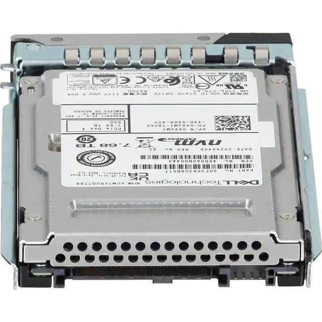 Alt view image 4 of 5 - VV2M7-CD1 Dell 7.68TB Enterprise NVMe Gen4 RI TLC 2.5 SSD CM7-R