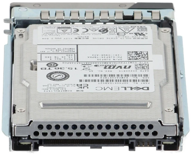 Alt view image 4 of 7 - J6F35 Dell 15.36TB Enterprise NVMe Gen4 RI SED FIPS TLC 2.5 SSD CM6-R