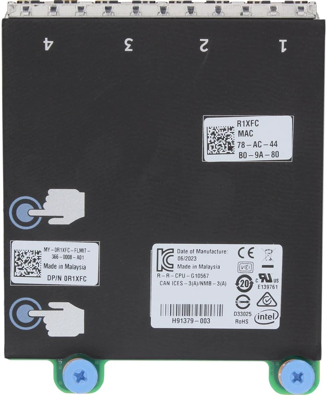 Alt view image 5 of 7 - R1XFC Dell Intel I350 Quad Port 1Gb RJ45 rNDC