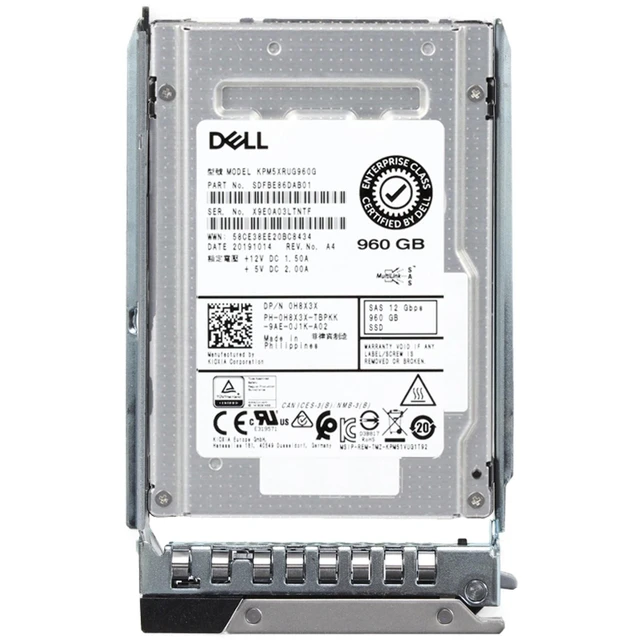 Alt view image 5 of 7 - (NOT FOR HOME PC!) H8X3X Dell 960GB 12Gbps SAS RI TLC 2.5 SSD KPM5XRUG960G CPO -R