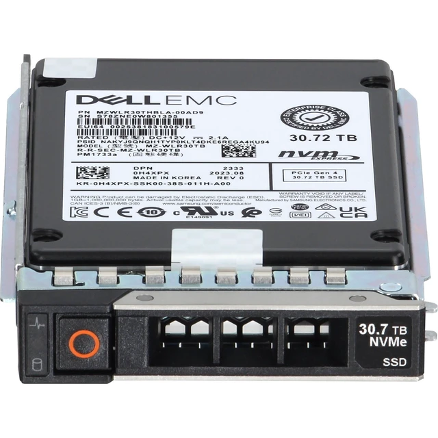 Alt view image 2 of 7 - H4XPX Dell 30.72TB Enterprise NVMe Gen4 RI SED FIPS QLC 2.5 SSD PM1733a