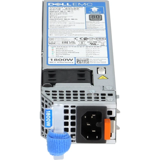 Alt view image 2 of 7 - Dell 15G/16G 1800W 80+ Titanium 60mm RA (RAF) HLAC PSU (200-240V) (4F3WN)