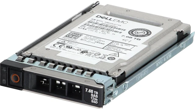 Main image of (NOT FOR HOME PC!) 5XD2F Dell 7.68TB 12Gbps vSAS RI TLC 2.5 SSD KRM5XRUG7T68 CPO -R