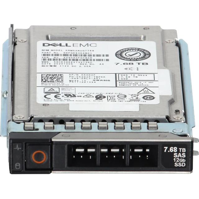Alt view image 2 of 7 - (NOT FOR HOME PC!) 5XD2F Dell 7.68TB 12Gbps vSAS RI TLC 2.5 SSD KRM5XRUG7T68 CPO -R