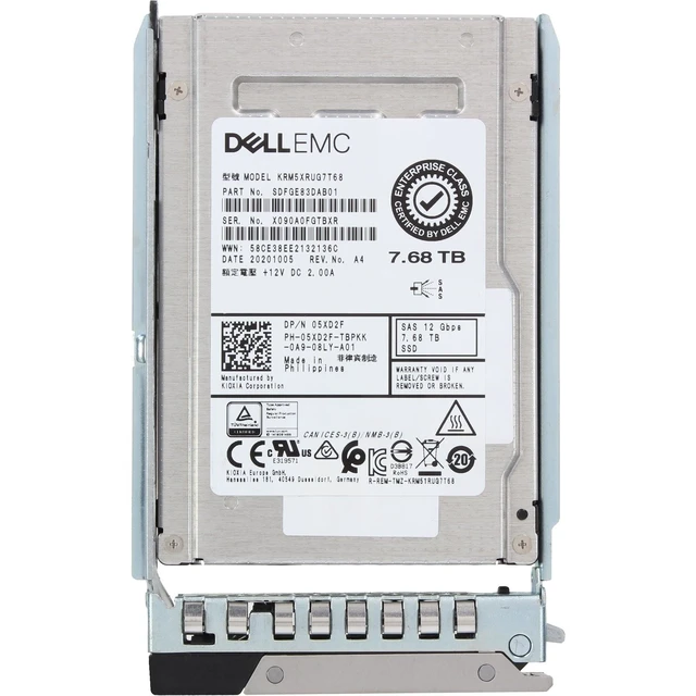 Alt view image 5 of 7 - (NOT FOR HOME PC!) 5XD2F Dell 7.68TB 12Gbps vSAS RI TLC 2.5 SSD KRM5XRUG7T68 CPO -R