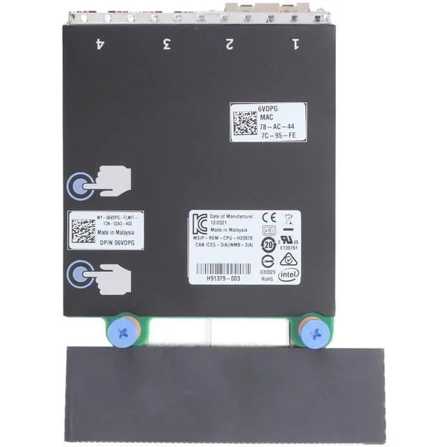 Alt view image 5 of 7 - 6VDPG Dell Intel X710 Dual 10Gb SFP & I350 Dual 1Gb RJ45 rNDC