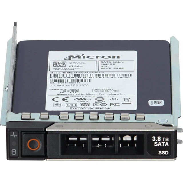 Alt view image 2 of 7 - T55G2) -CO3 Dell 3.84TB 6Gbps SATA MU TLC SED 2.5 SSD 5100 Pro CPO
