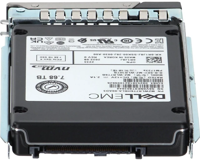 Alt view image 4 of 7 - R1J8J Dell 7.68TB Enterprise NVMe Gen4 RI TLC 2.5 SSD PM1733a