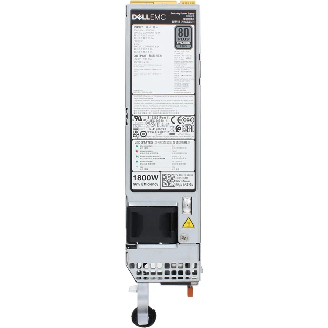 Alt view image 5 of 7 - 5222N Dell 15G/16G 1800W 80+ Titanium 60mm HLAC PSU (200-240V ONLY)