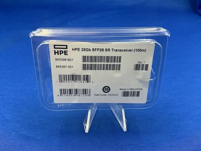 Main image of 845398-B21 HPE 25GB SFP28 SR 100M TRANSCEIVER 845397-001