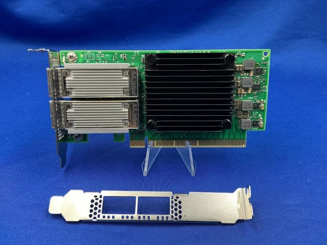 Alt view image 2 of 4 - BOTH BRACKET MCX516A-CCAT Mellanox CX516A ConnectX-5 100GbE 2Port QSFP28 Adapter