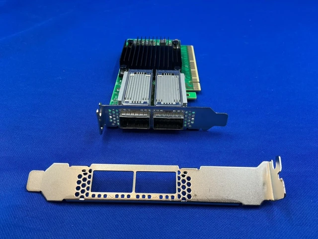 Alt view image 4 of 4 - BOTH BRACKET MCX516A-CCAT Mellanox CX516A ConnectX-5 100GbE 2Port QSFP28 Adapter