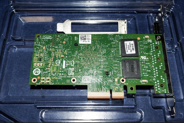 Alt view image 2 of 2 - I350-T4V2 DELL/INTEL 1GbE PCI-E QUAD PORT ADAPTER Dell X8DHT T34F4 Both bracket
