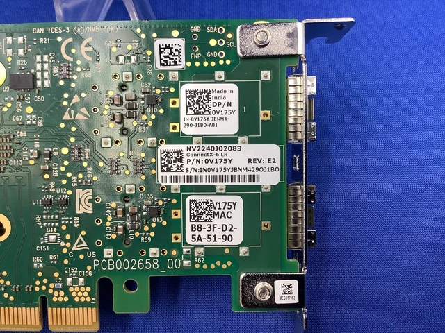 Alt view image 4 of 6 - V175Y DELL MCX631102AN-ADAT NVIDIA CONNECTX-6 LX 10/25GBE SFP28 ADAPTER 0V175Y