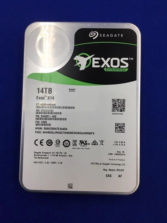 Alt view image 3 of 5 - (NOT FOR HOME PC!) ST14000NM0048 Seagate Exos X14 14TB 7.2K SAS 12Gbps 3.5in 512e ENT HDD