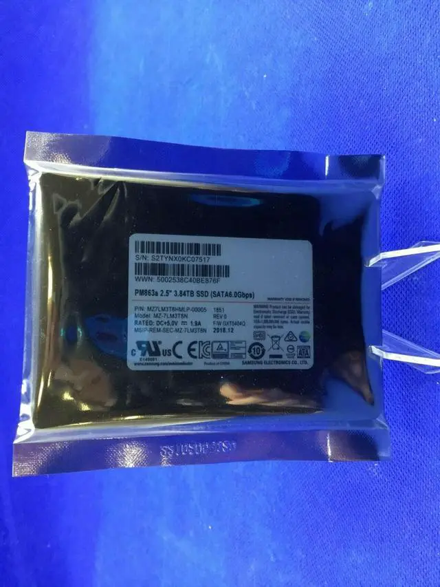 Alt view image 3 of 3 - MZ-7LM3T8N SAMSUNG PM863a 3.84TB SATA 2.5in SSD